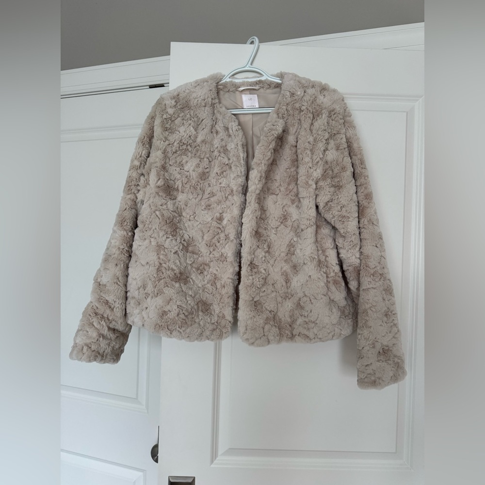 LC Lauren Conrad Teddy Jacket in Tan